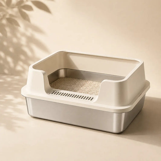 Maison de toilette pour chat en inox — Feryn