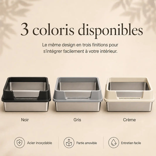 Maison de toilette pour chat en inox — Feryn