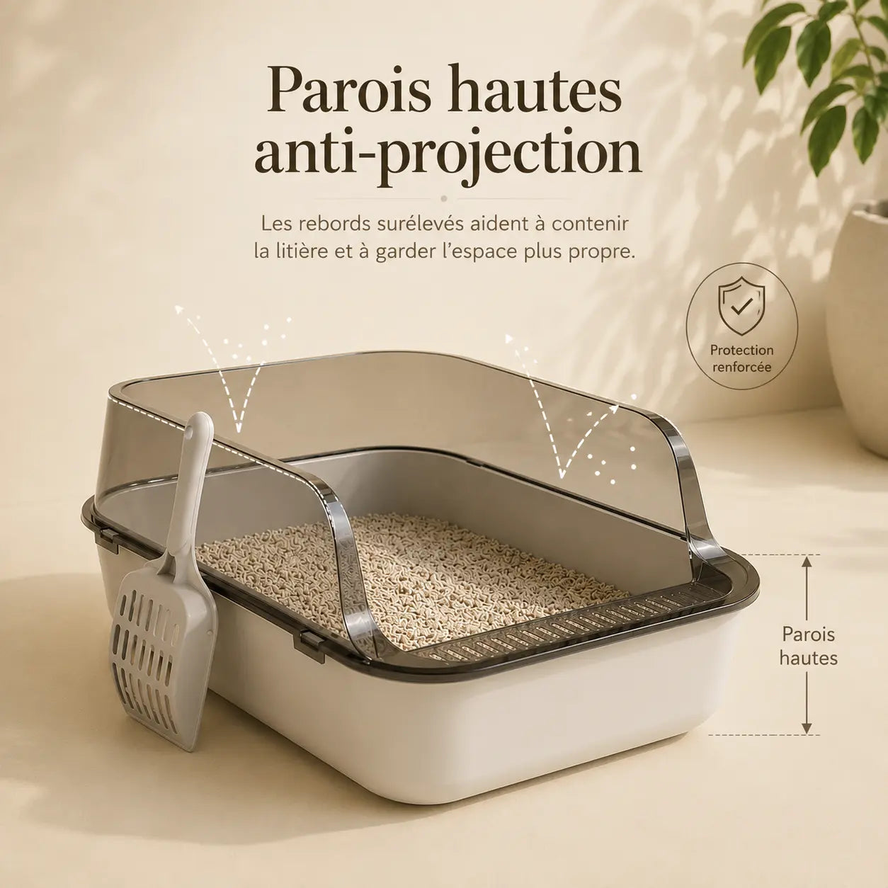 Bac à litière pour chat en inox — Feryn