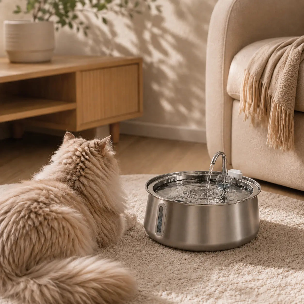 Feryn Clarté | Fontaine à eau inox pour chat 4L