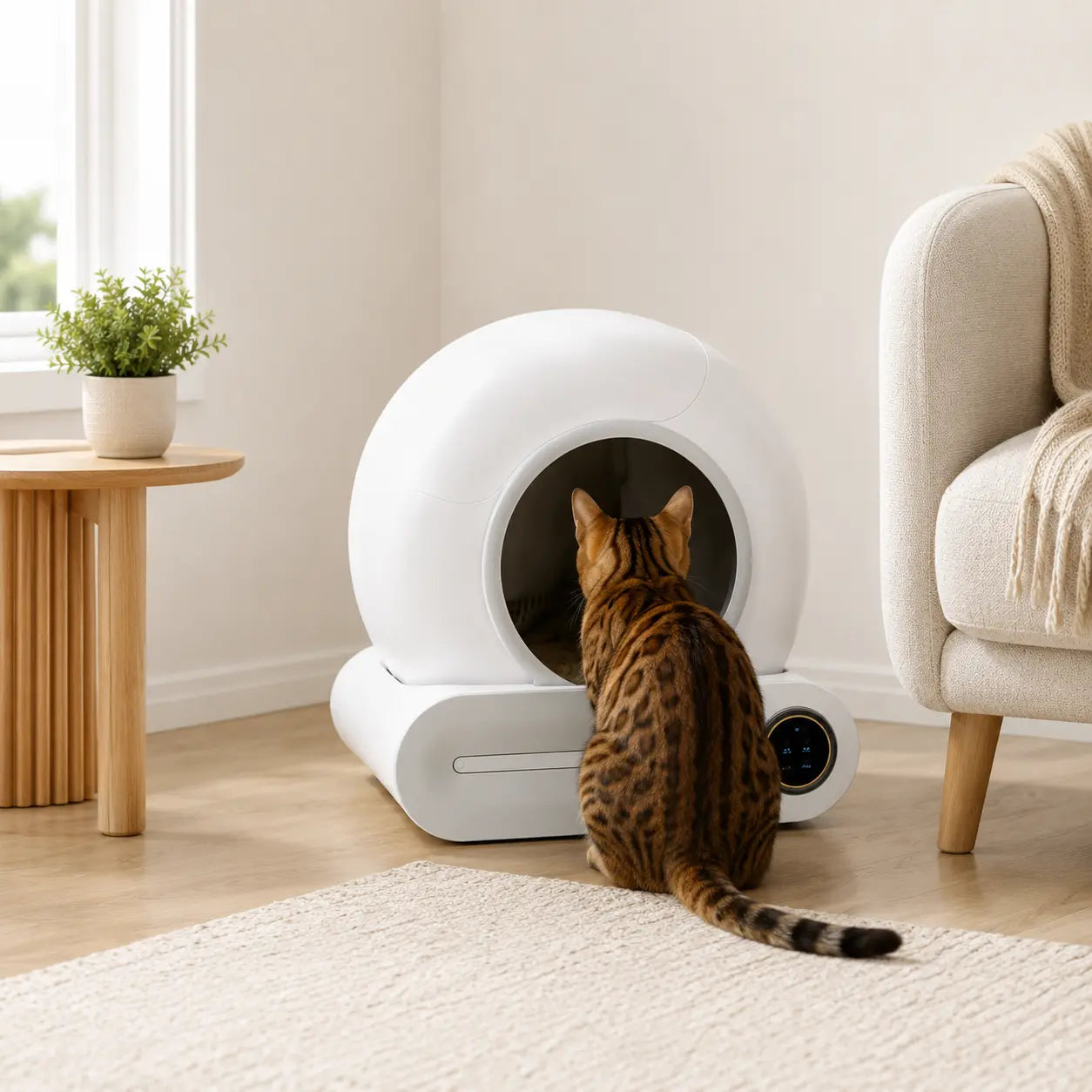 Bac à litière automatique autonettoyant pour chat — Feryn