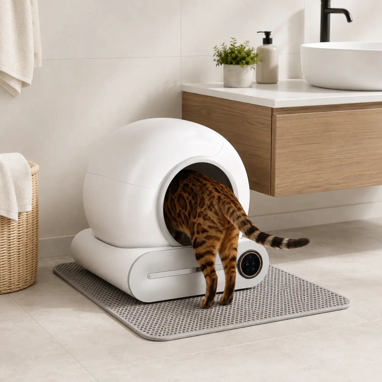Bac à litière automatique autonettoyant pour chat — Feryn