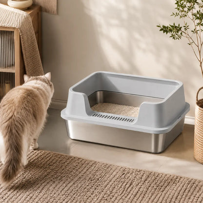 Maison de toilette pour chat en inox — Feryn