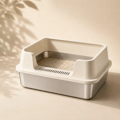 Maison de toilette pour chat en inox — Feryn