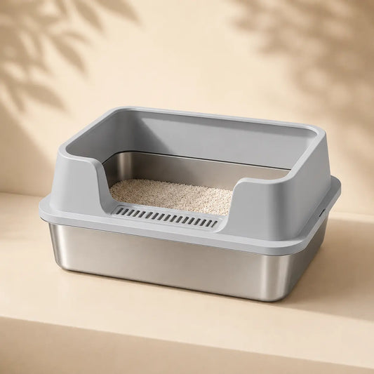 Maison de toilette pour chat en inox — Feryn