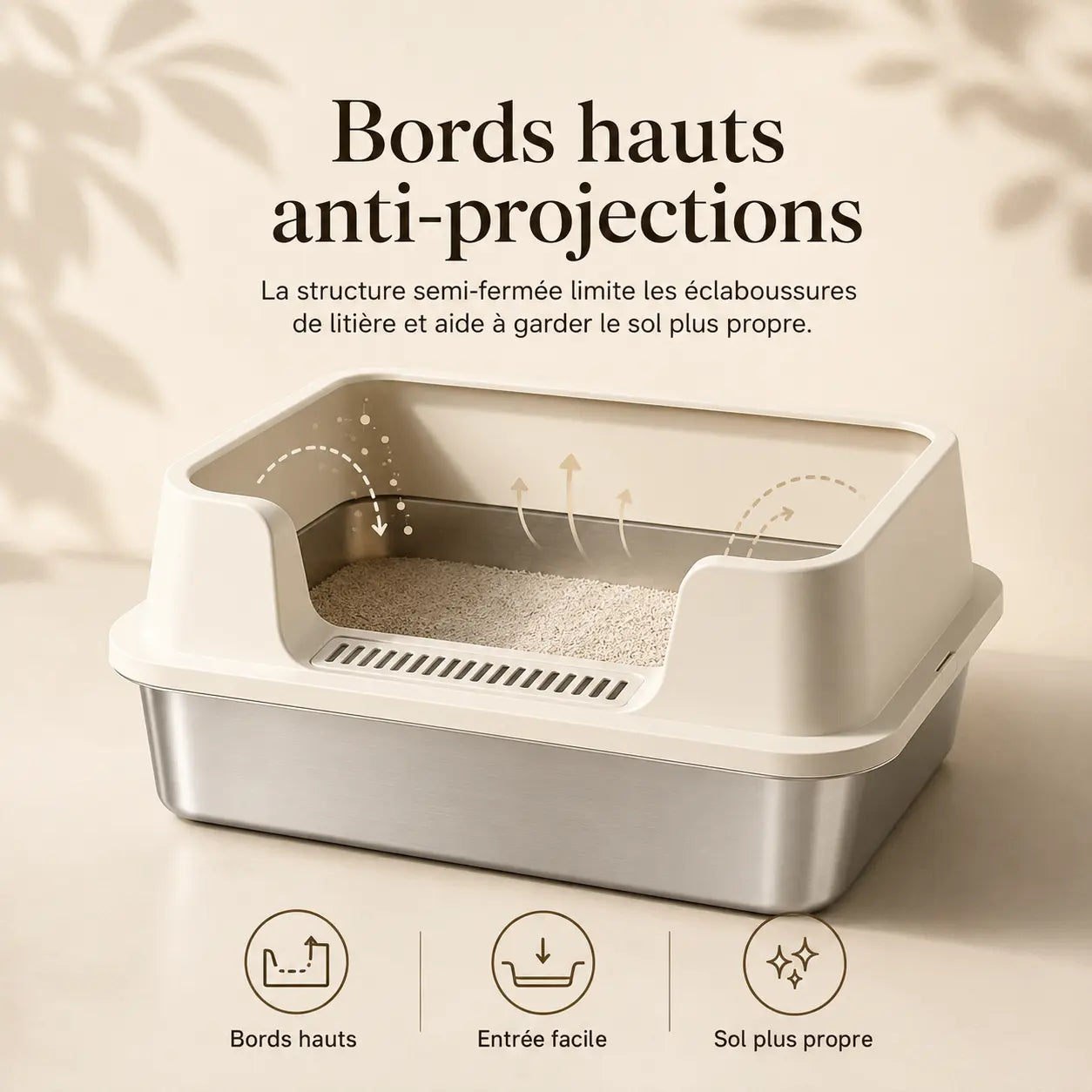 Maison de toilette pour chat en inox — Feryn