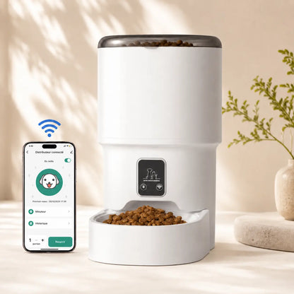 Distributeur de croquettes automatique 4L pour chat — WiFi & anti-glouton | Feryn