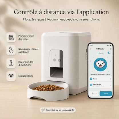 Distributeur de croquettes automatique pour chat — programmable, WiFi | Feryn