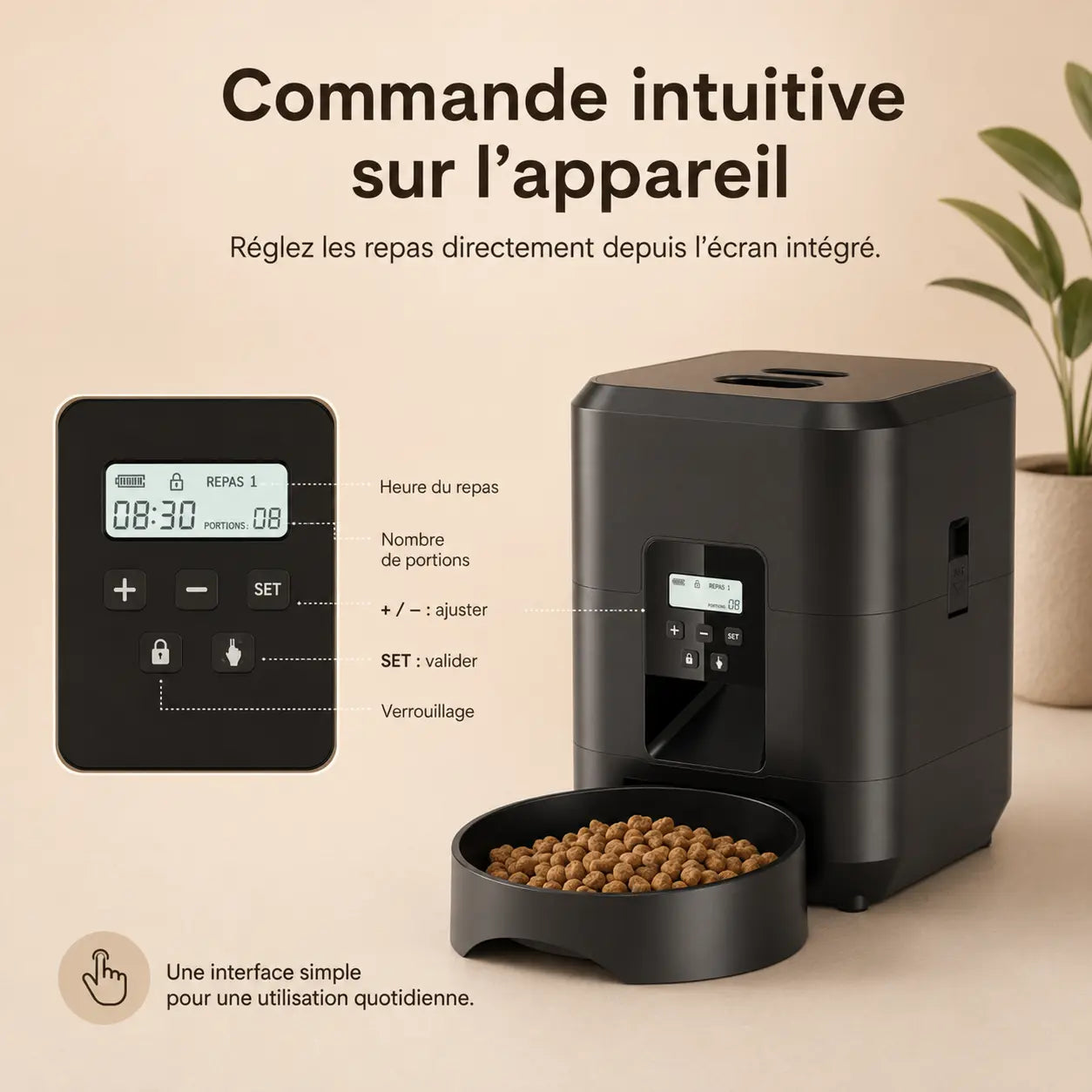 Distributeur de croquettes automatique pour chat — programmable, WiFi | Feryn