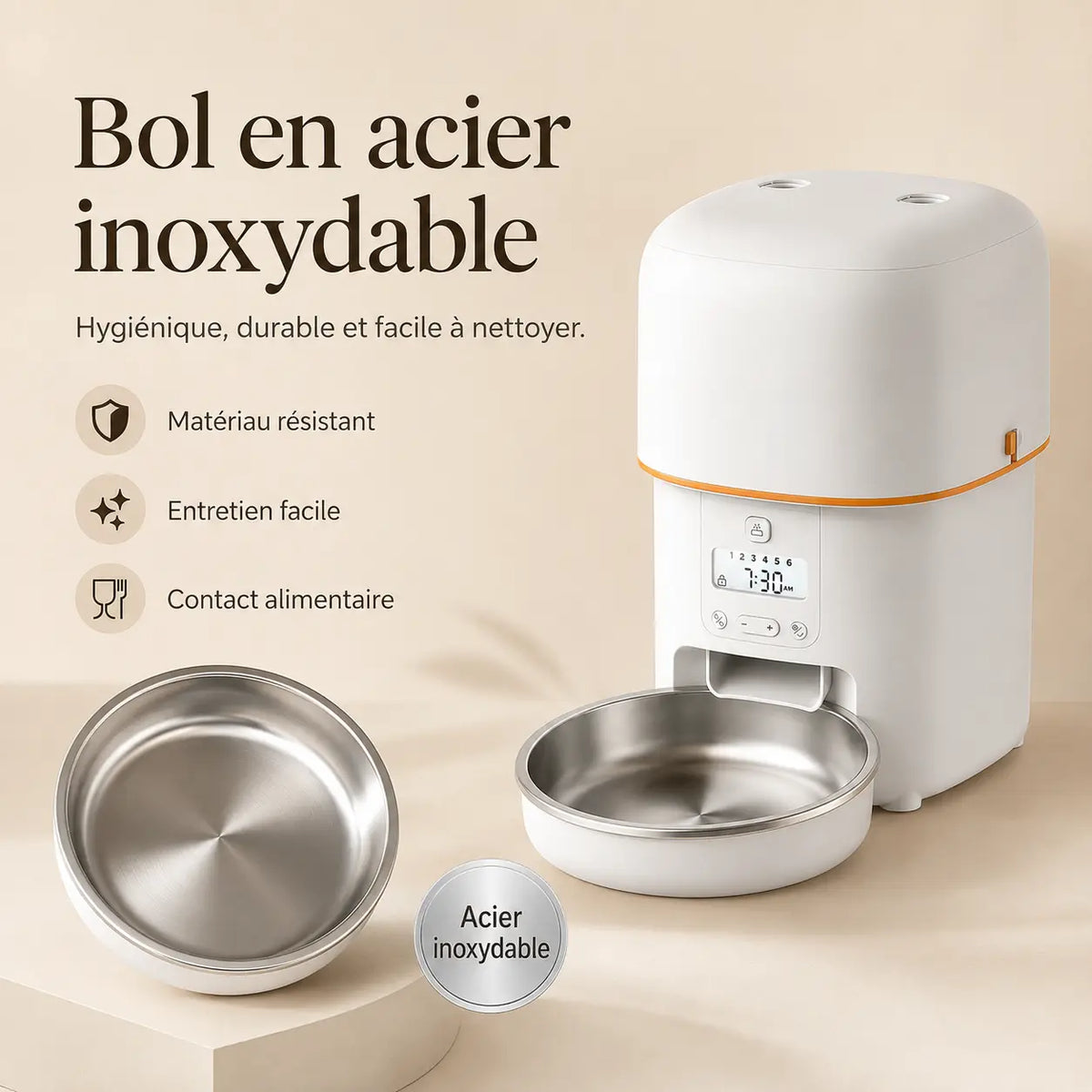 Distributeur de croquettes automatique 2L pour chat — WiFi | Feryn