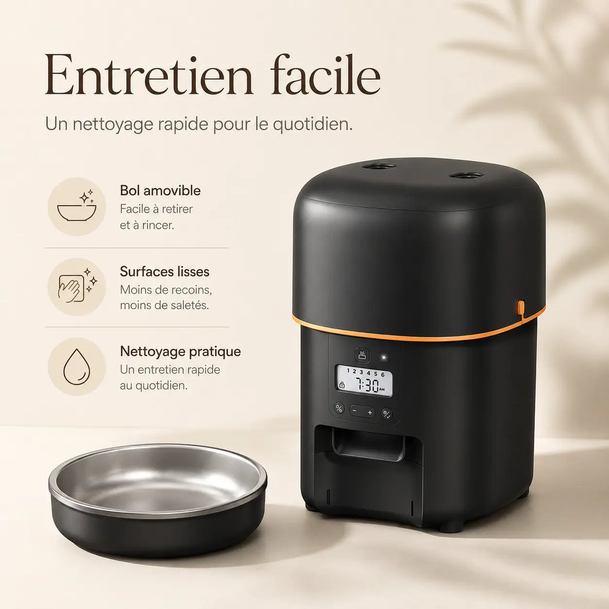 Distributeur de croquettes automatique 2L pour chat — WiFi | Feryn