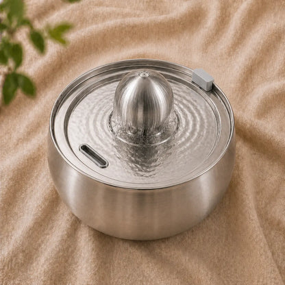 Feryn Sphère | Fontaine à eau inox pour chat 4L